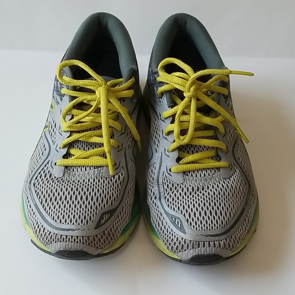 ASICS Gel Cumulus Grey & Green Runners Size 9 - Picture 4 of 5